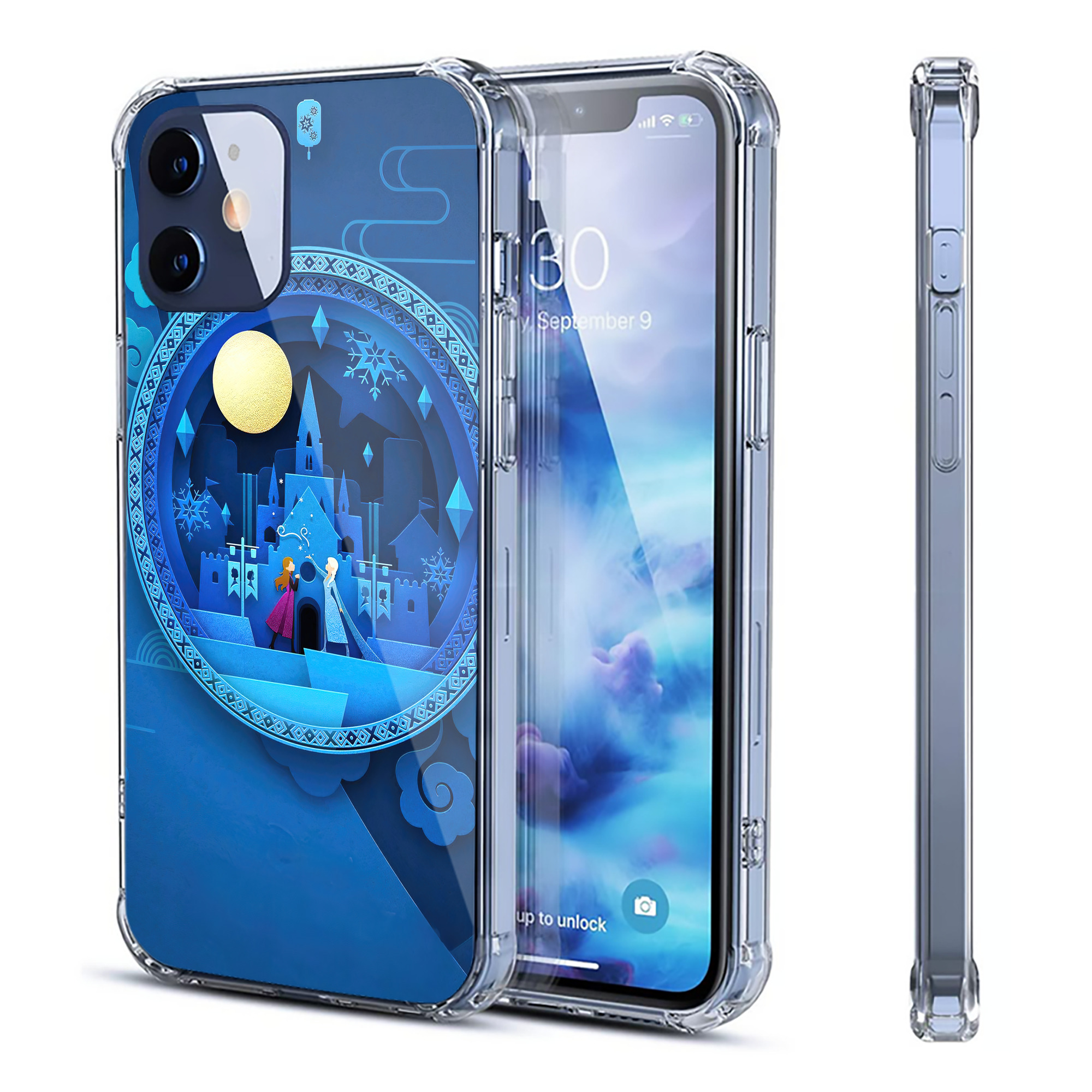 （画像用） アナと雪の女王 アンナ エルサ Frozen Anna Elsa 【iPhone 12シリーズ対応】透明スマホケース（クリアソフトケース）